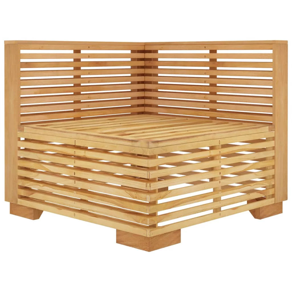 Teak Corner Sofa with Cushions L255