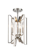 Brushed Nickel Semi-Flush Mount Light F27081