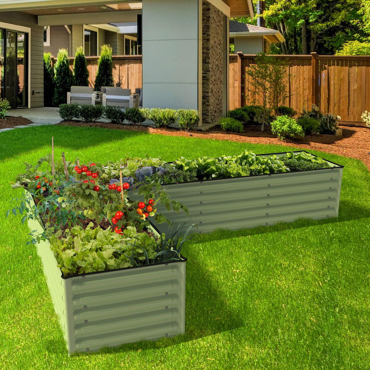 17 Tall L Shape Raised Garden Bed X620708