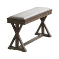 Padded Seat Dining Bench with Double Pedestal Base N71025