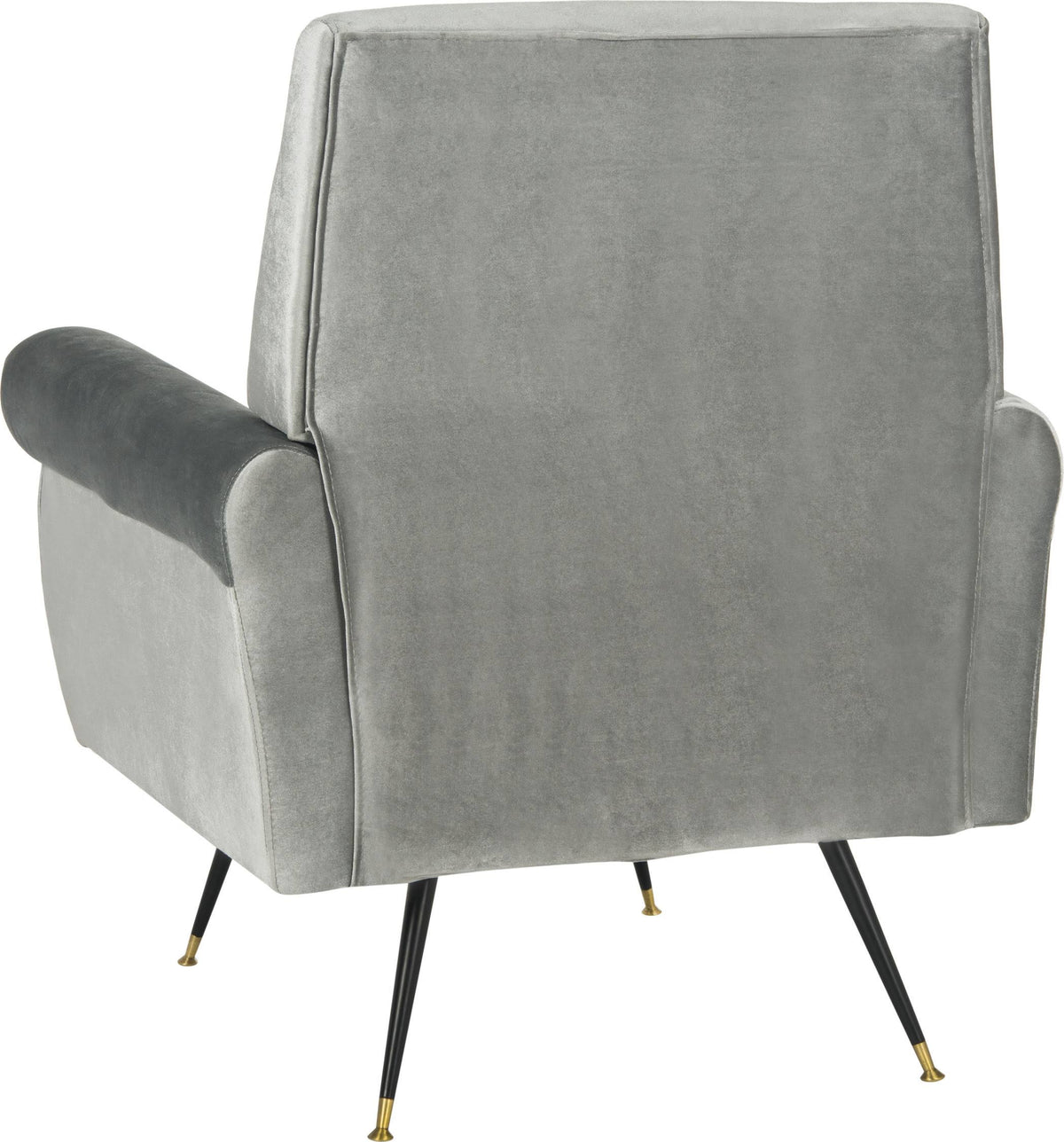 Light Grey Velvet Accent Chair Q891649