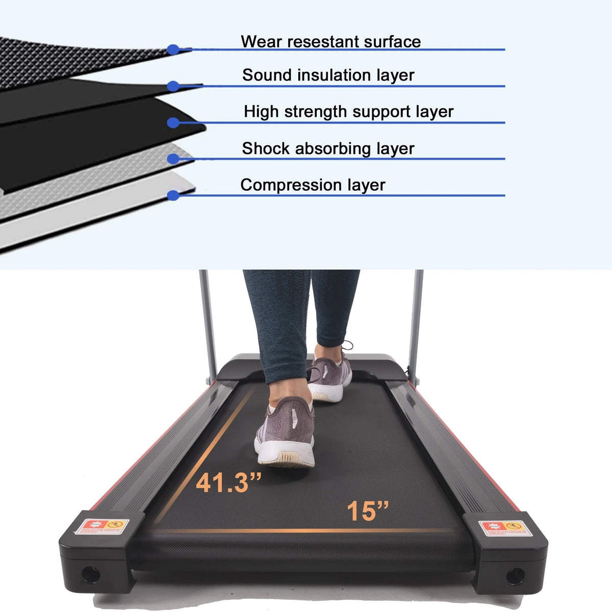 Folding Treadmill with Desk Electric Treadmill N586