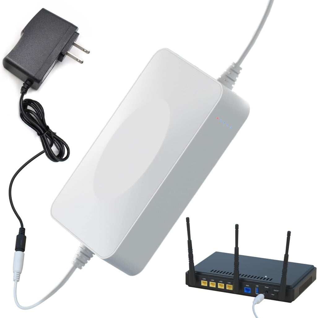 Rechargeable UPS Battery Backup 15000mAh DC 12V Router UPS with 2 A Charger J3373