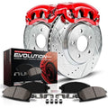 Front Brake Pad and Rotor Kit with Red Calipers Z7261