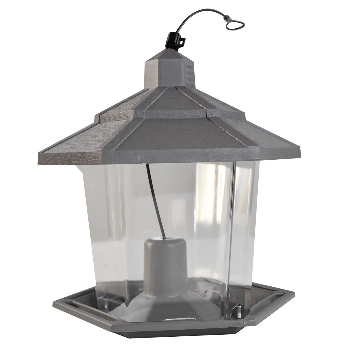 Gray Plastic 2.5 lb. Hopper Wild Bird Feeder F420242