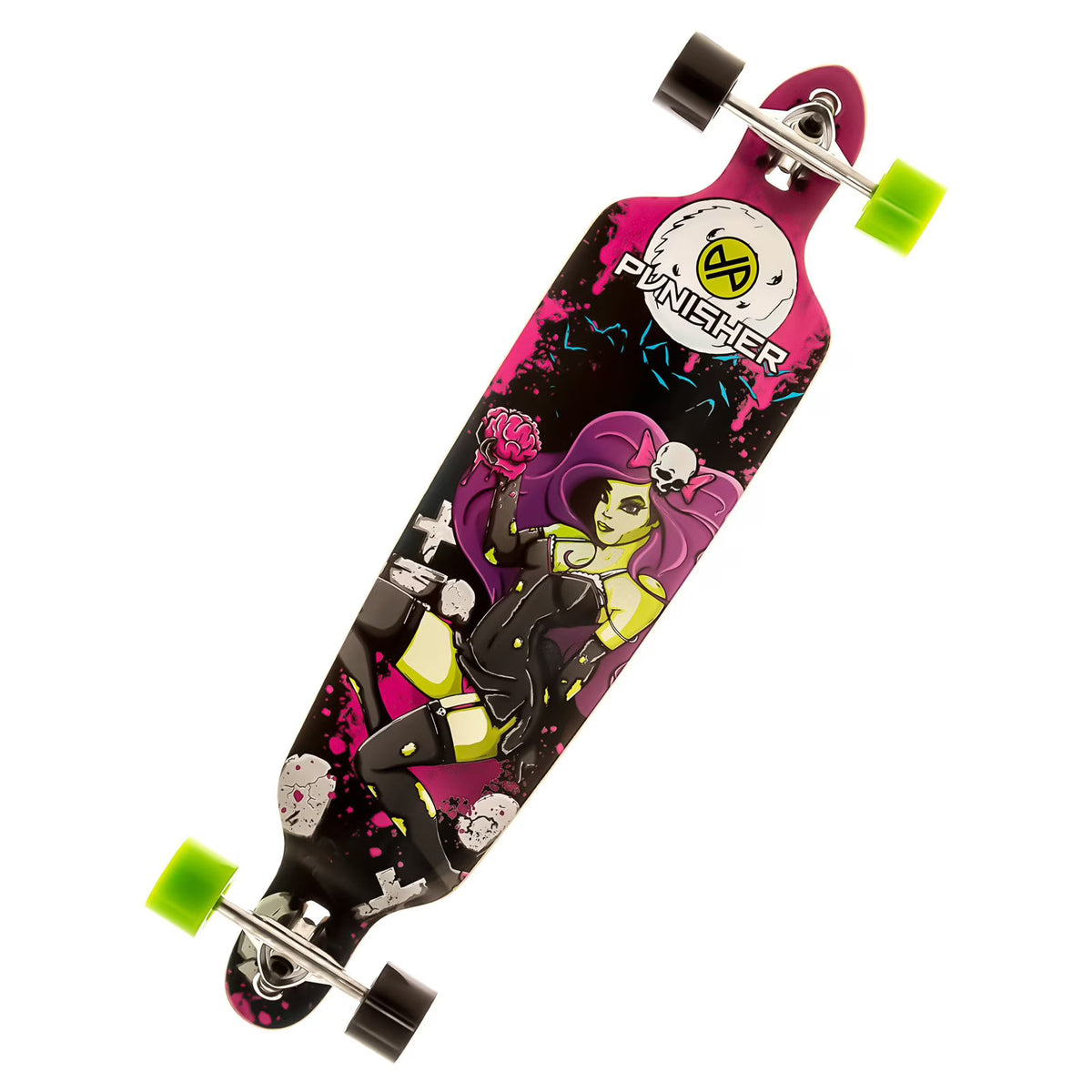 Zombie 40 In. Double Kick Drop Down Longboard U40993