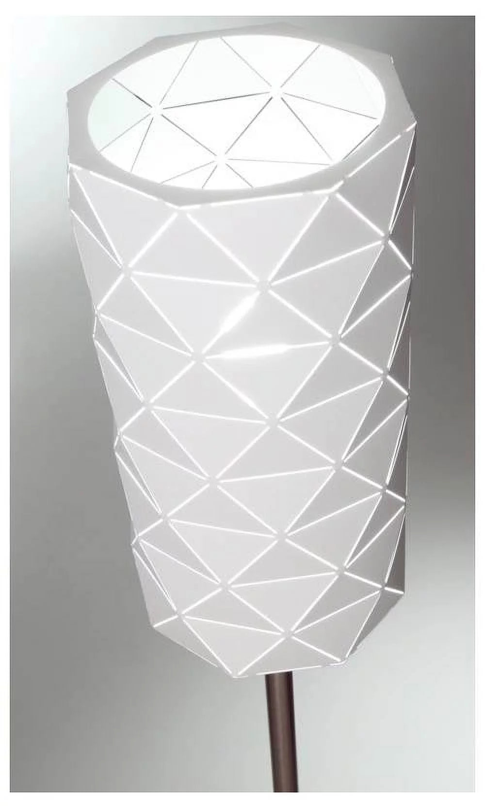 One Light Floor Lamp Brushed Nickel Finish with White O52825