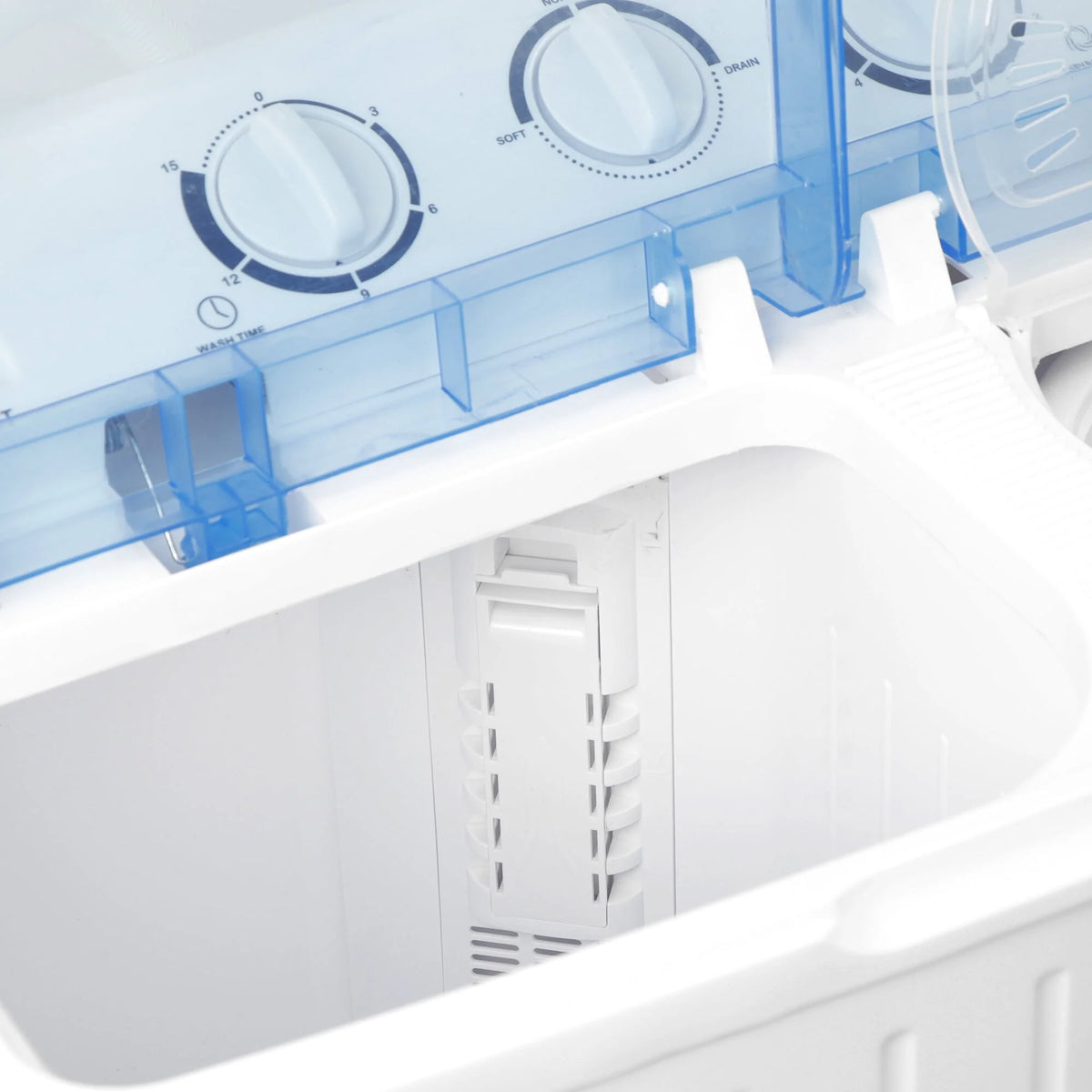 17.6lbs 2 in1 Portable Mini Washing Machine Top-Load Compact Laundry Twin Tub Washer Spin Dryer, White W5921