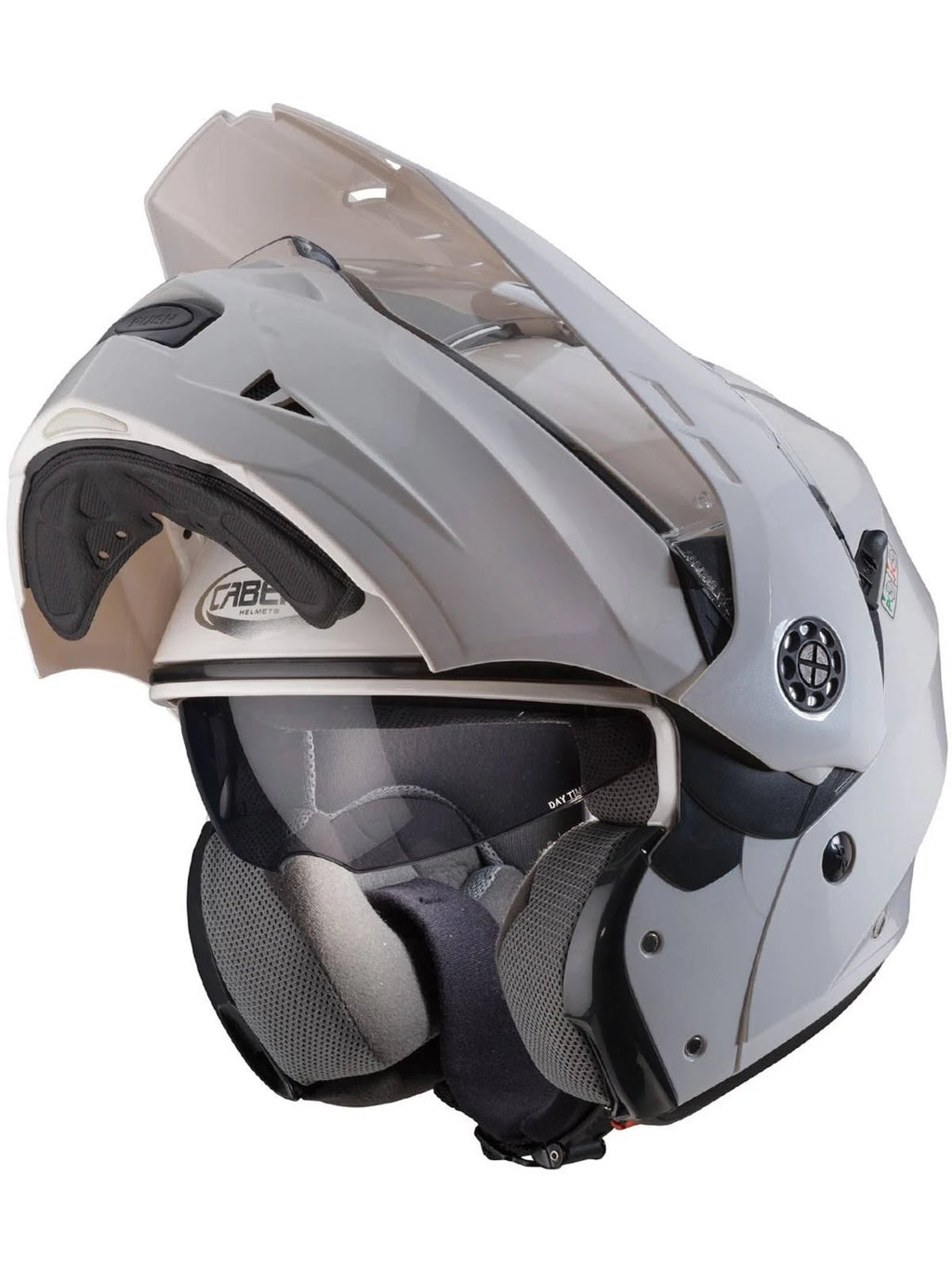 White Tourmax Motorcycle Helmet R354