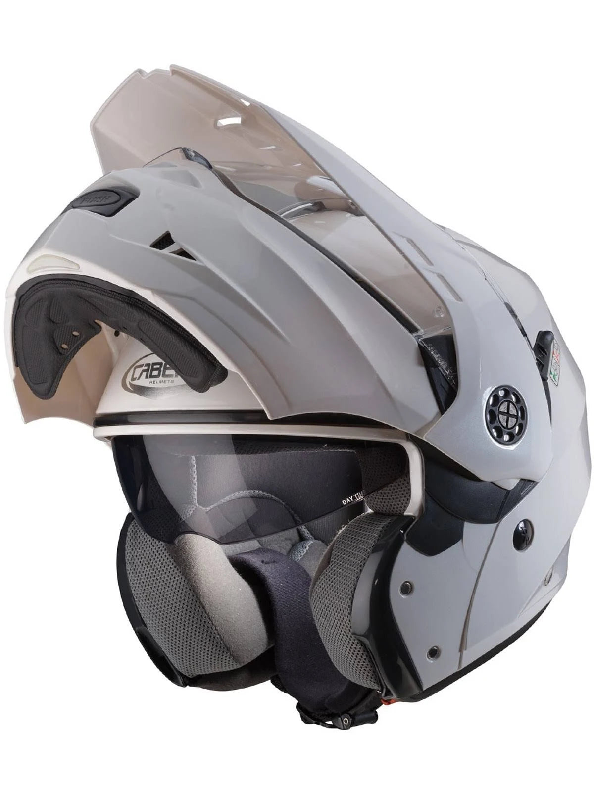 White Tourmax Motorcycle Helmet R354