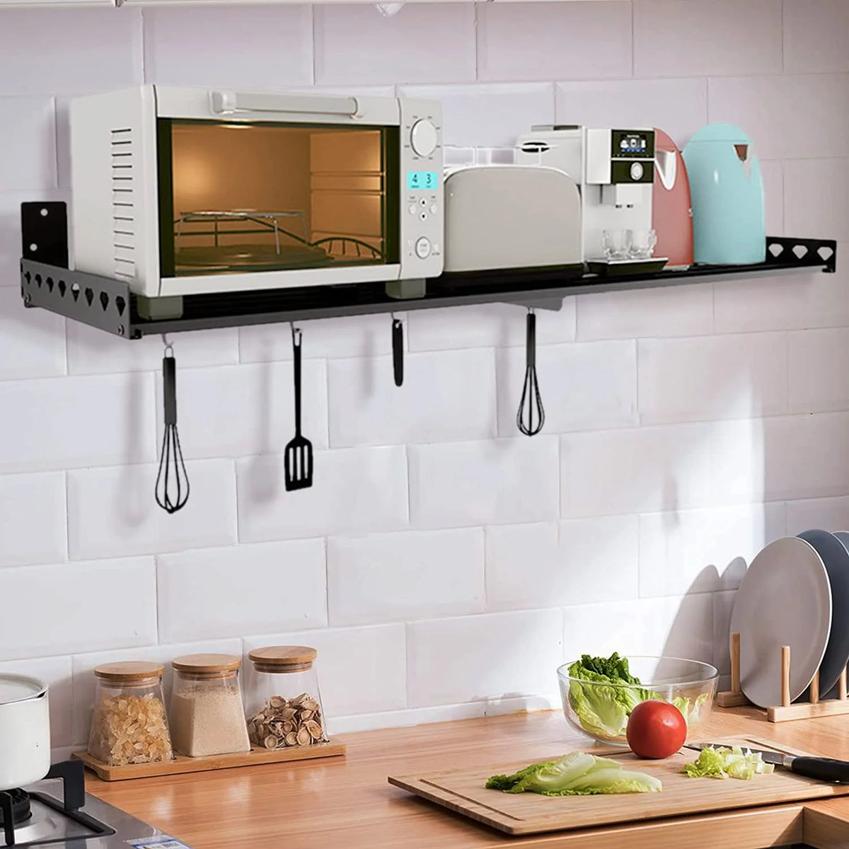 Stainless Steel Wall-Mounted Microwave Rack E67489