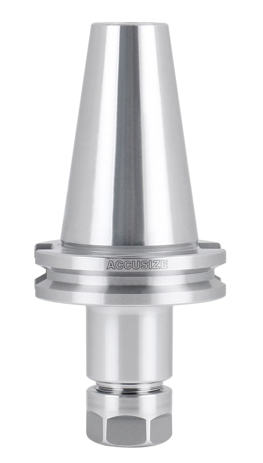 Cat40 V-Flange Collet Chuck for Er16 Collets, Draw Bar Thread 5/8-11'', 2.76'' Projection Length T5810
