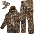 Camouflage Hunting Hoodie Jacket and Pants Windproof Coat D81619