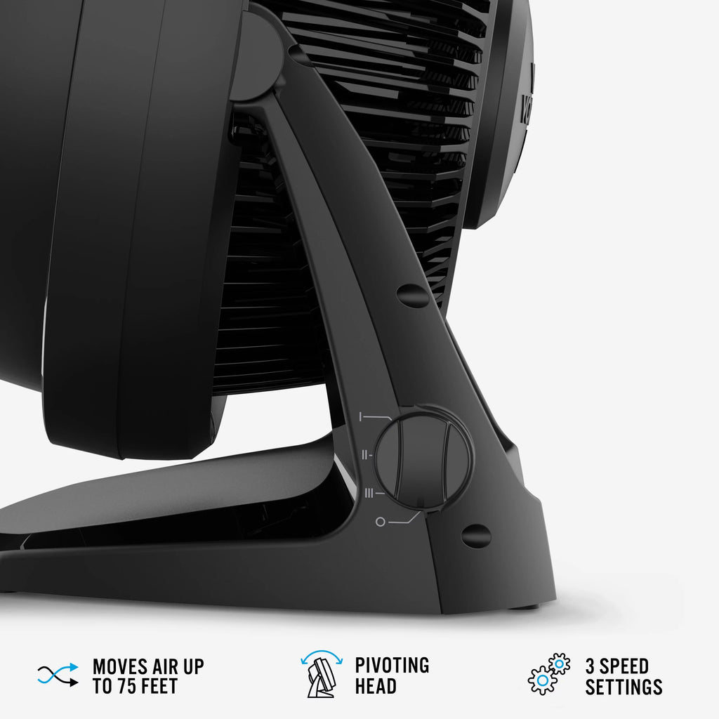 Black Whole Room Air Circulator Floor Fan Q870783