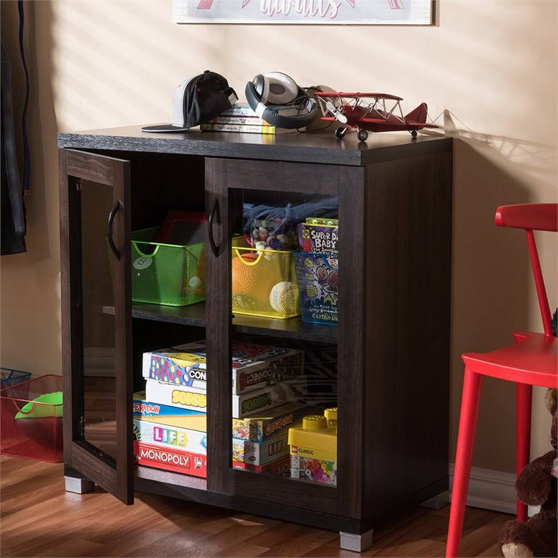 Dark Brown Curio Cabinet J676