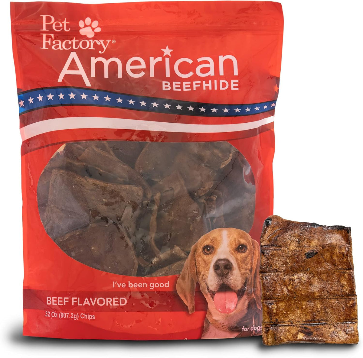 Beefhide Chips Dog Chew Treats, 32 oz N636