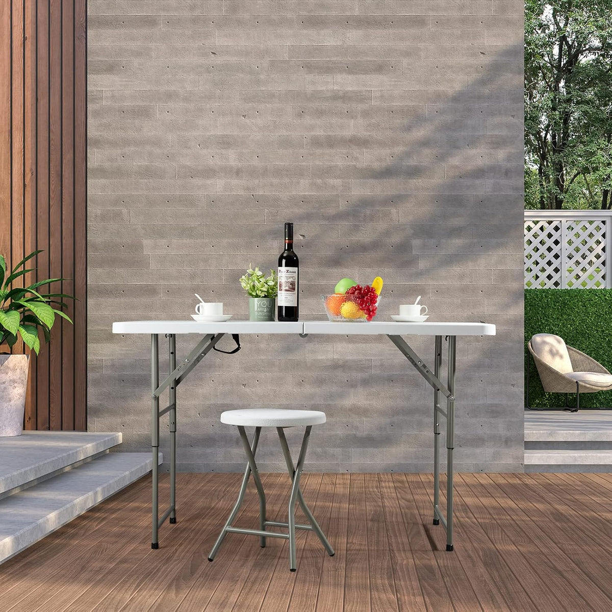4ft Height Adjustable Plastic Picnic Table P21996