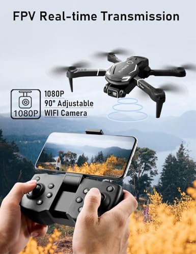 Mini Drone with Camera, 1080P FPV, 3 Batteries A38446