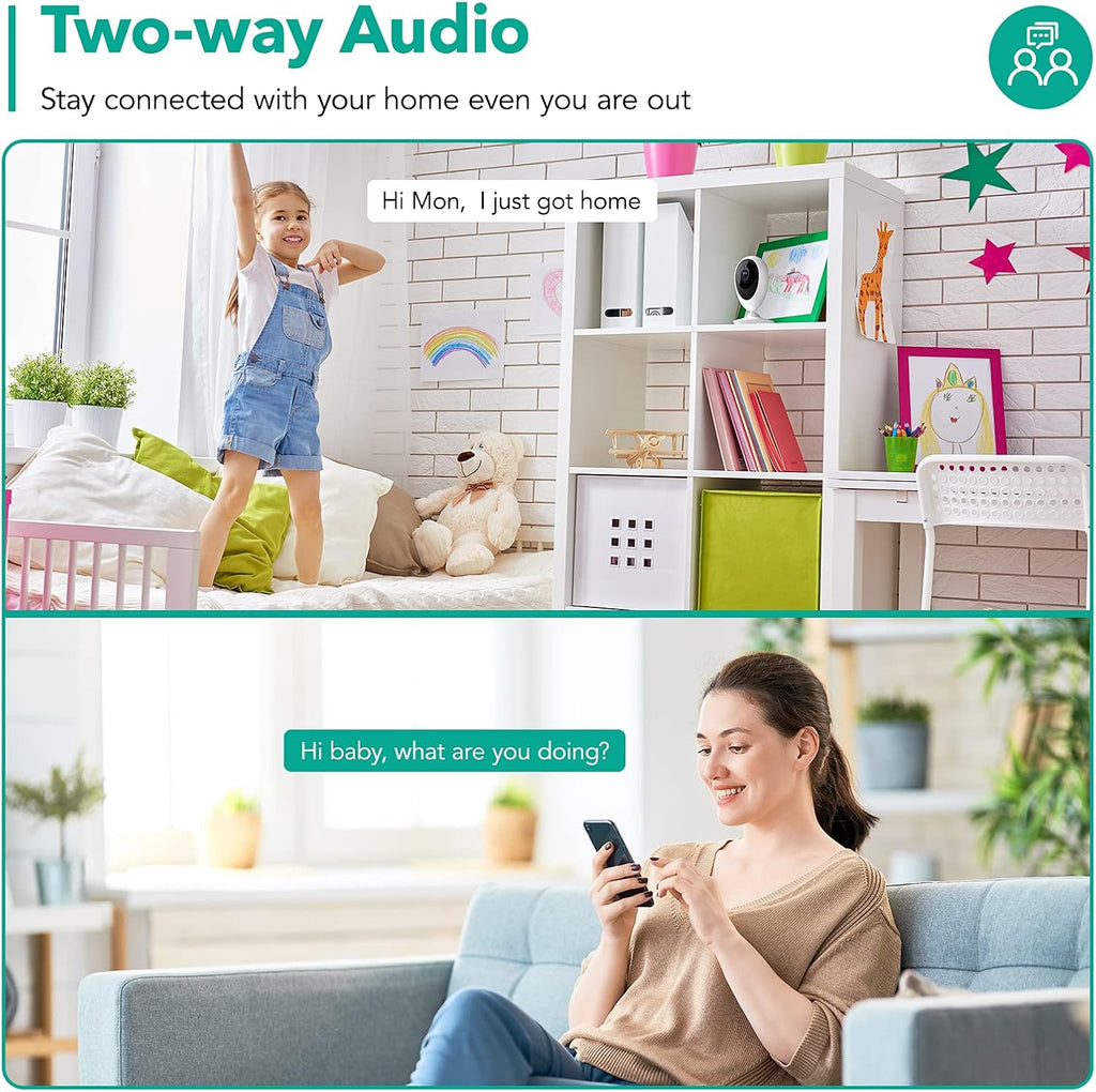 4 Pack 1080P WiFi Indoor Security Camera with Motion Detection Two-Way Audio Night Vision S4768