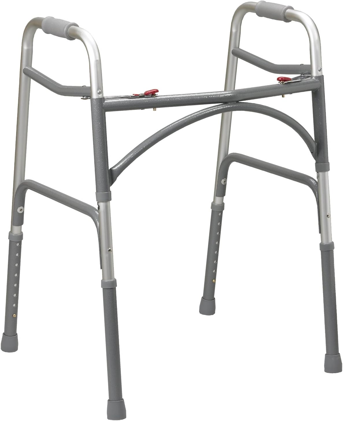Aluminum Bariatric Walker with Two Buttons Gray Pack of 2 R94859