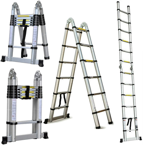 12.5FT Aluminum Telescoping Extension Ladder O80294