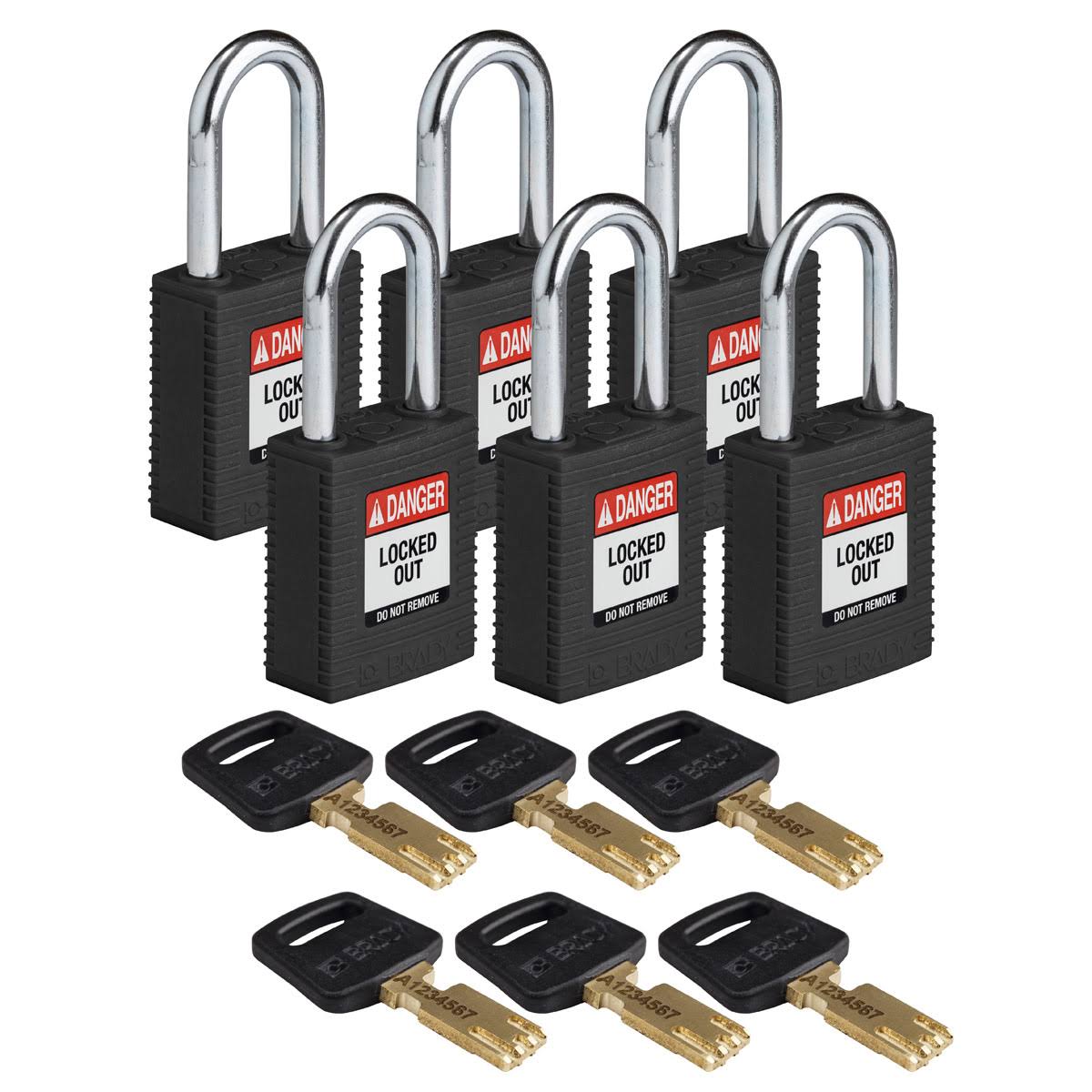 Lockout Padlock Nylon Black 1.5x22 St S26407