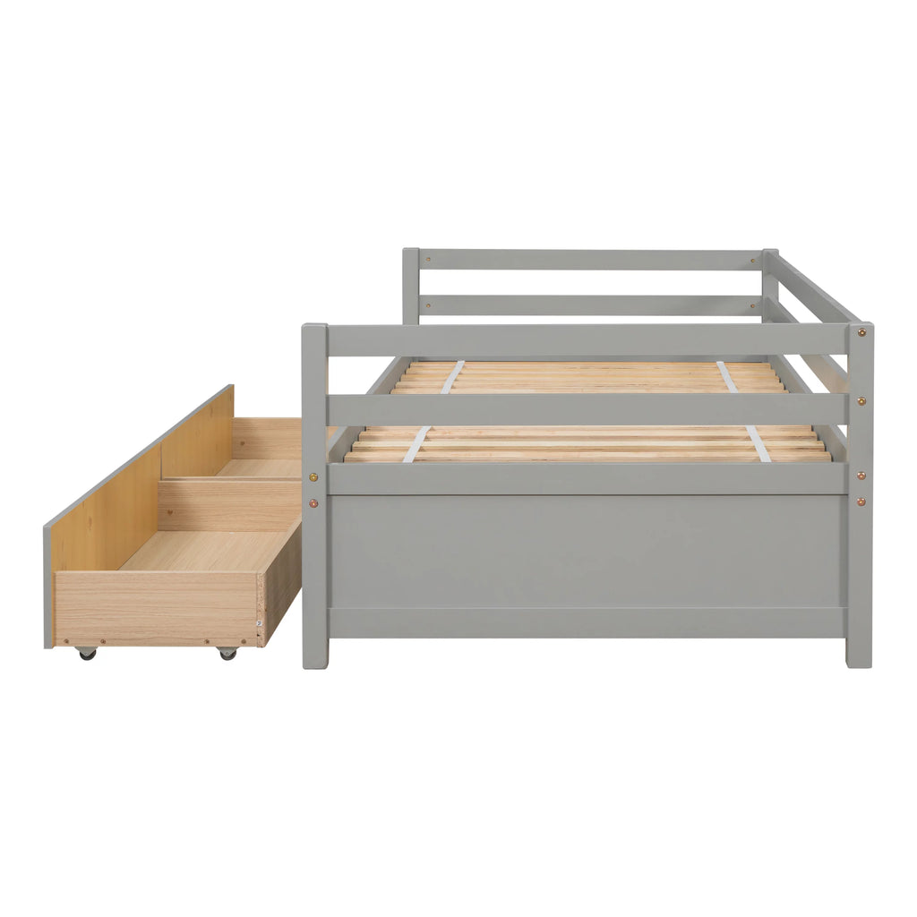 Twin Wood Daybed with Two Drawers S696