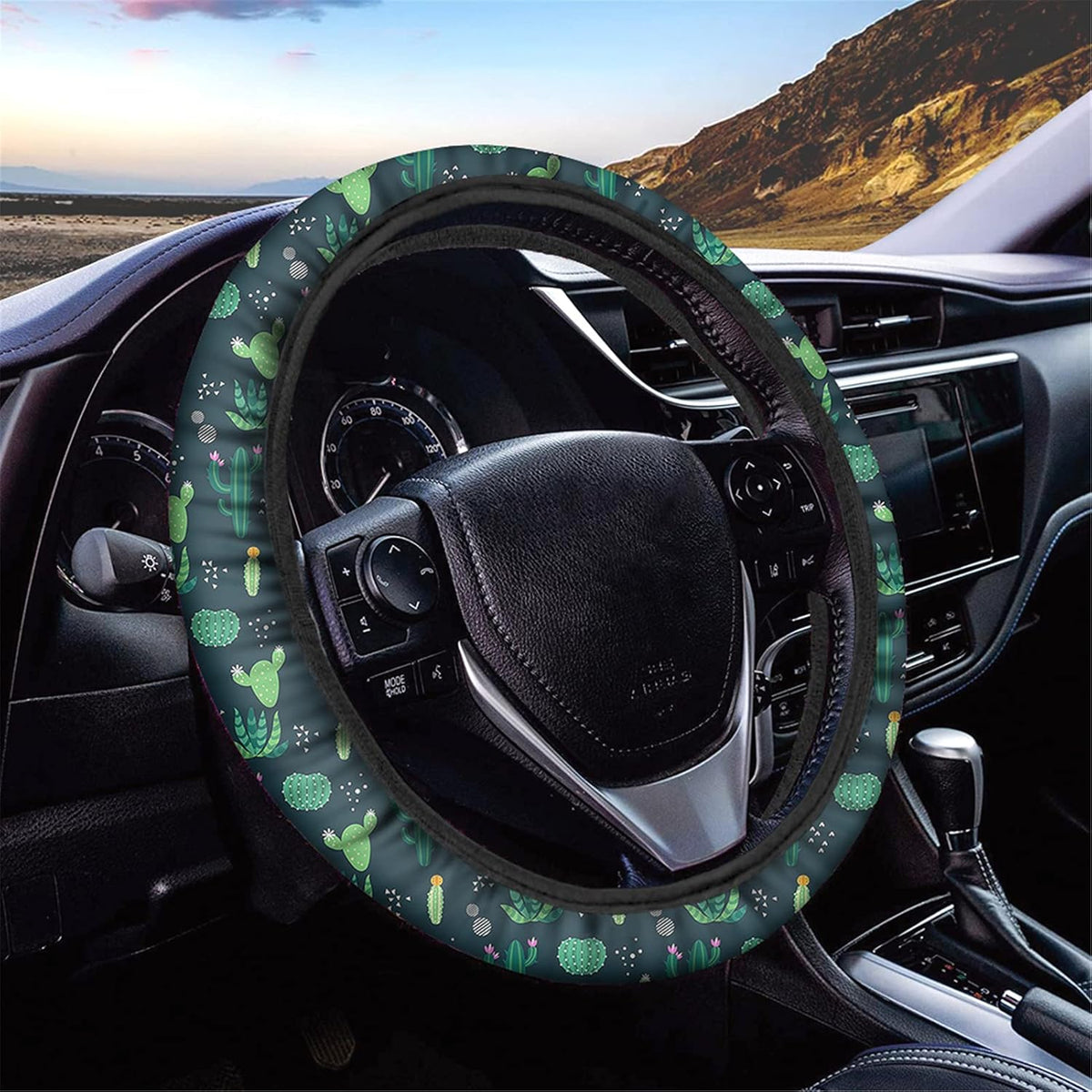 Black Auto Car Steering Wheel Cover 15 inch A8234