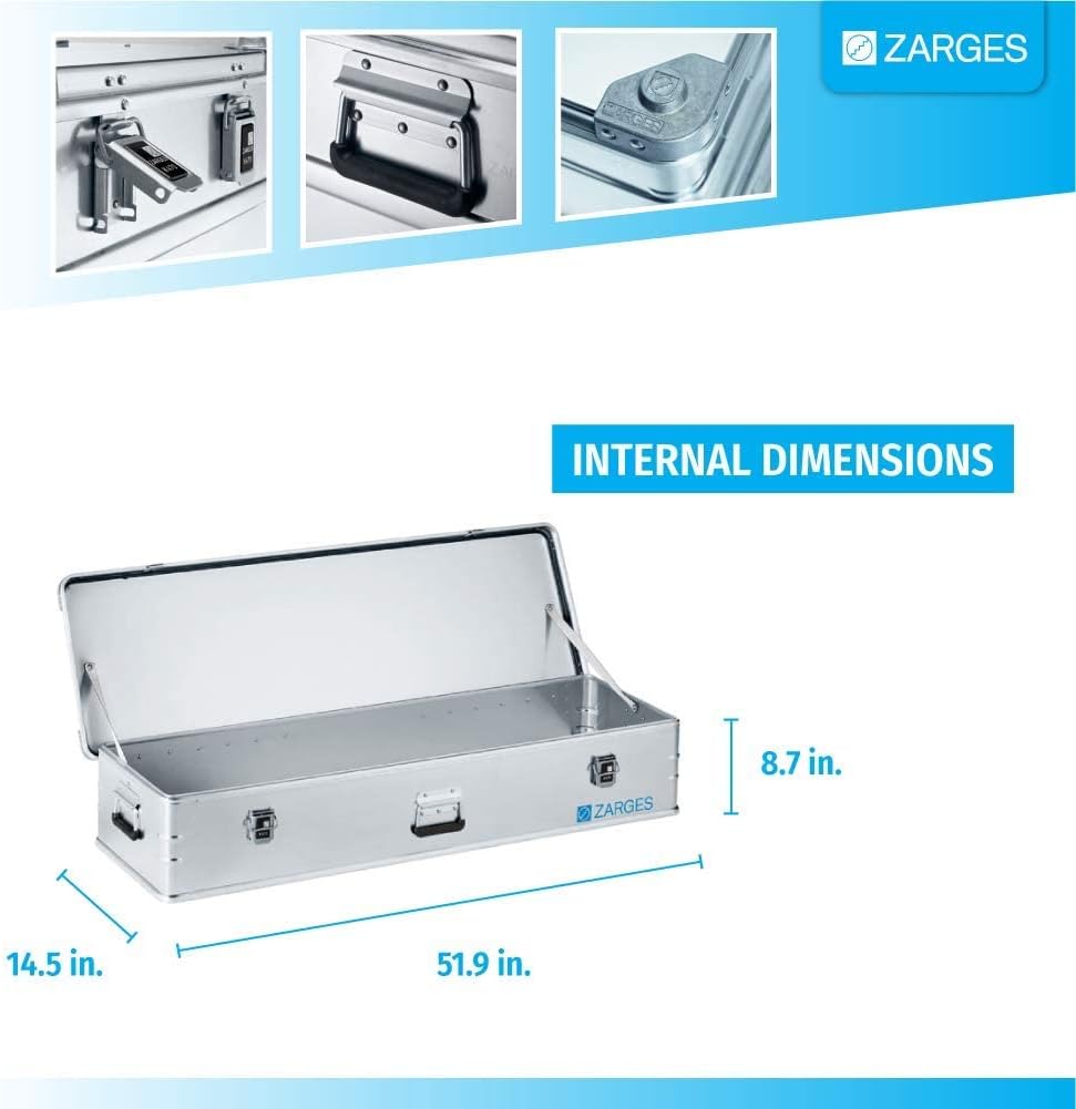 Aluminum Hard Protective Carrying Case, Stackable Storage, Dust and Water Resistant T514