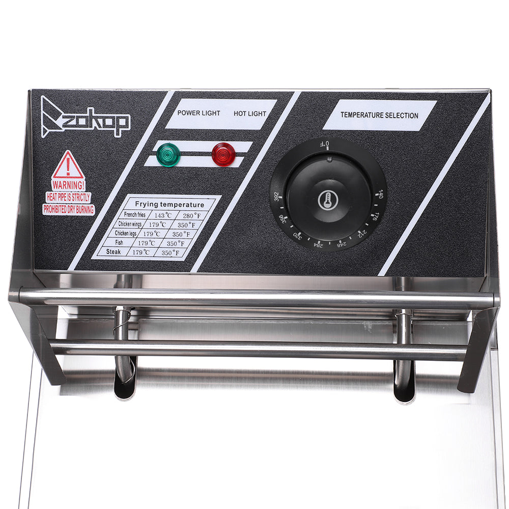 2500W 110V 6.3QT/6L Stainless Steel Electric Deep Fryer with Frying Basket A5434