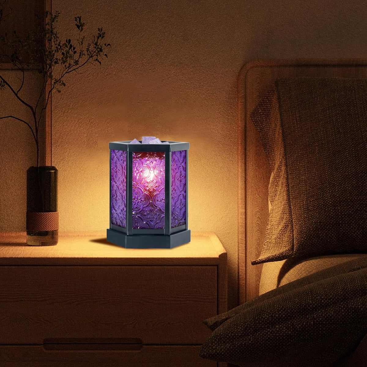 Purple Glass Electric Wax Melt Warmer M27240