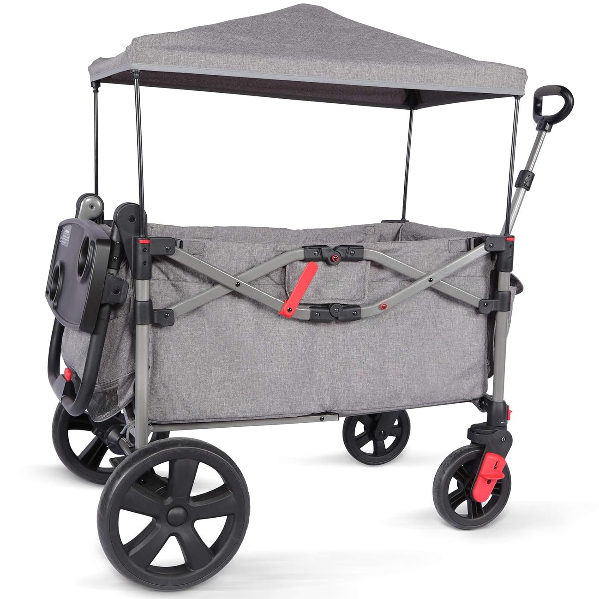 Foldable Wagon with Adjustable Handle Bar and Canopy Q9155