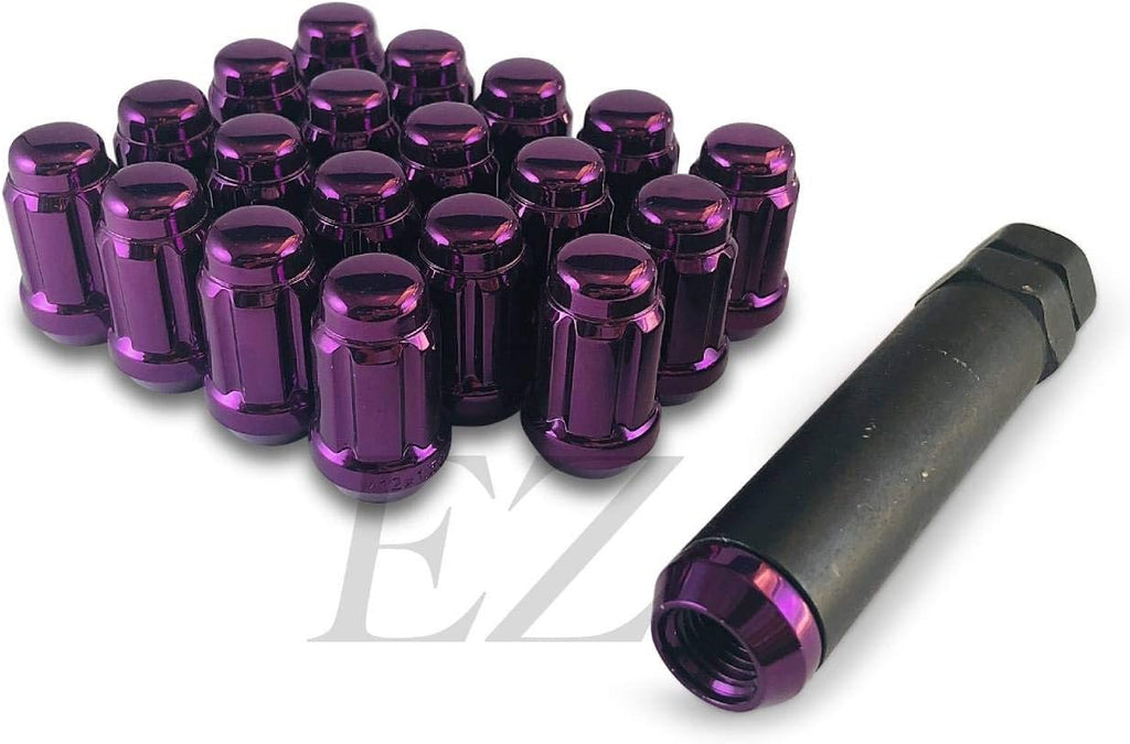 Purple Spline Drive Small Diameter Acorn 12x1.5 Lug Nut Kit with Key Pack of 2 D755752