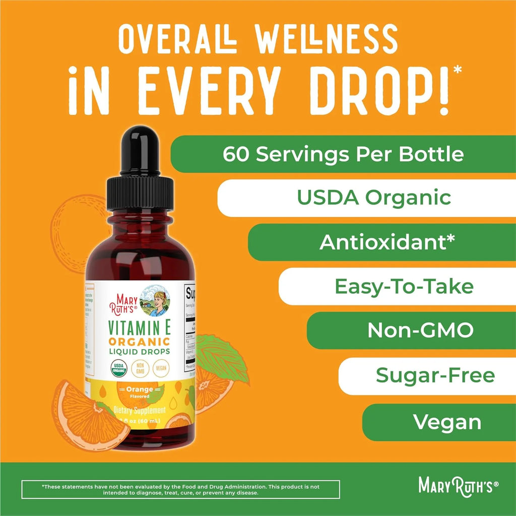 Organic Vitamin E Liquid Drops 2 fl oz C23379