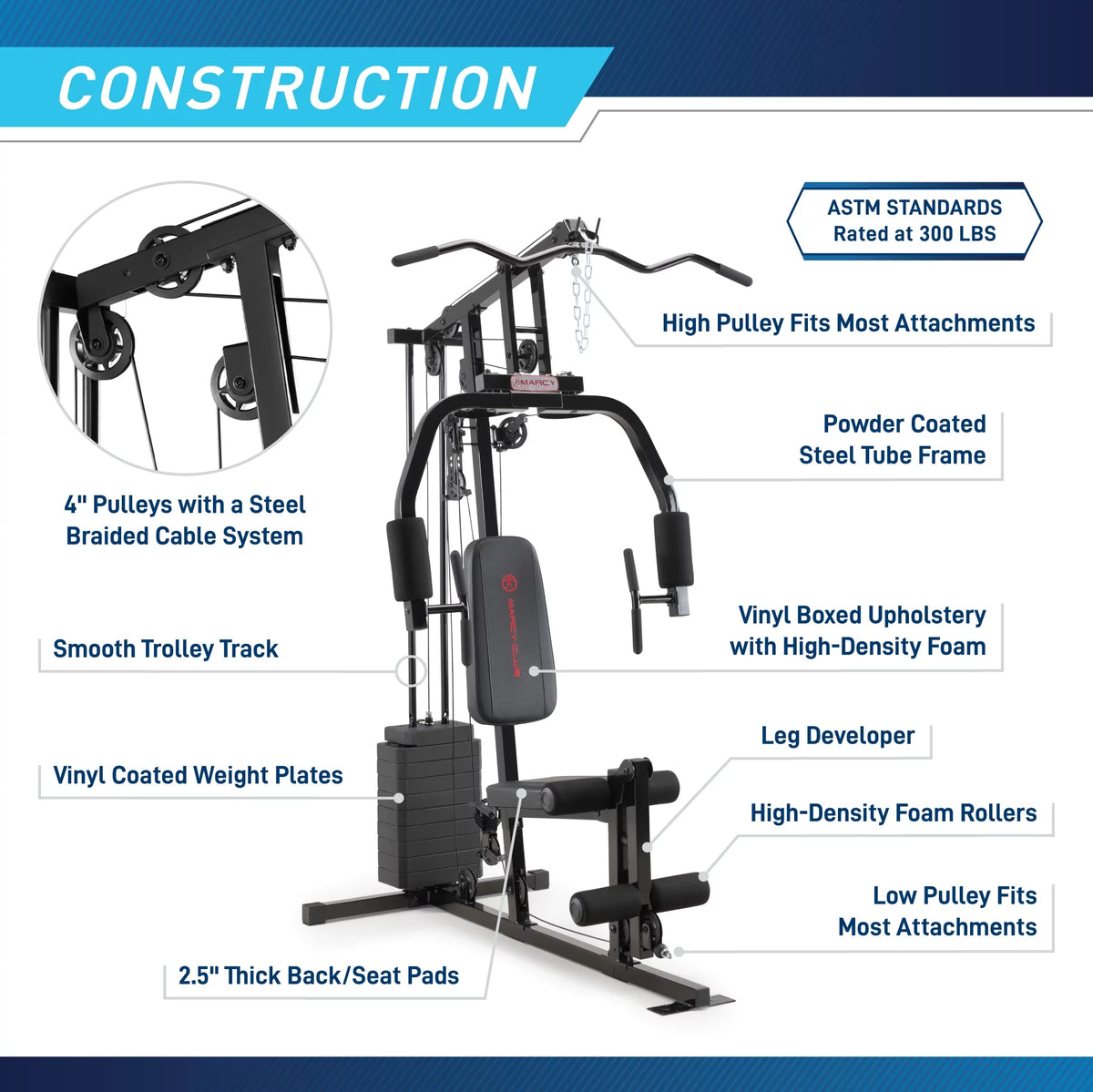 100 lbs Stack Home Gym A56244