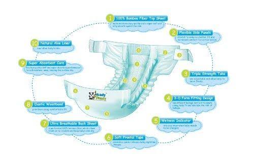 Bamboo Disposable Diapers, Small, 94 Count C806056
