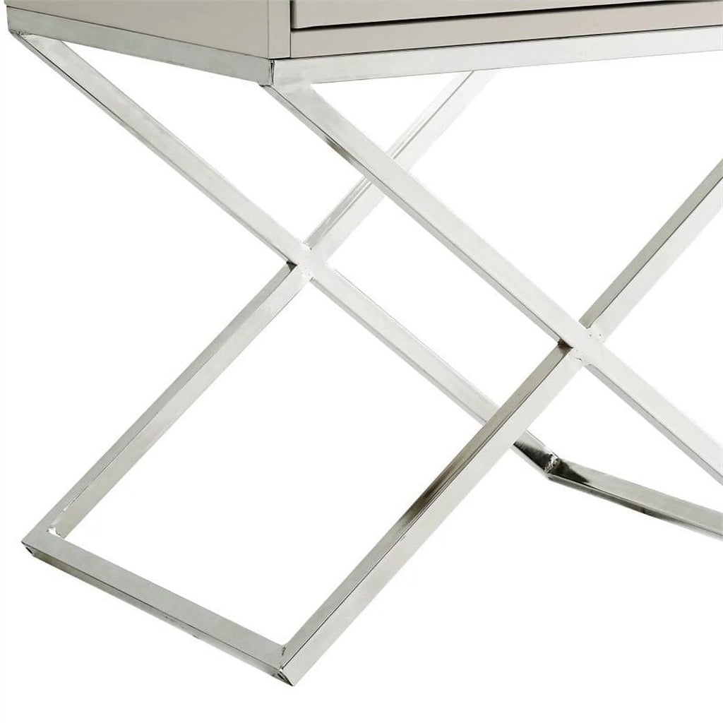 1 Drawer Gray Nightstand B475