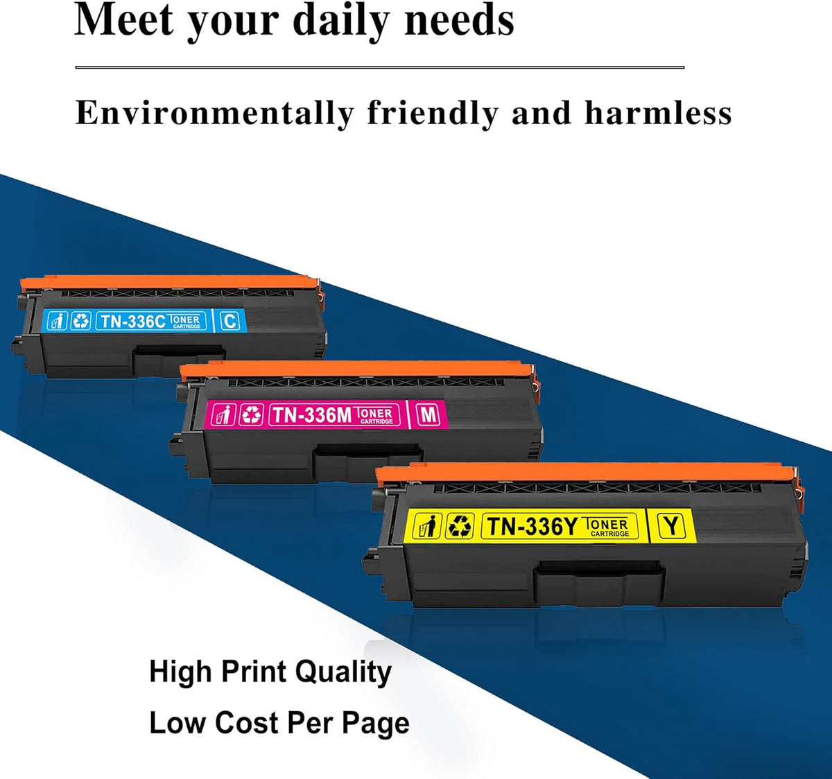 3 Pack High Yield Toner Cartridge for Brother Printer F709