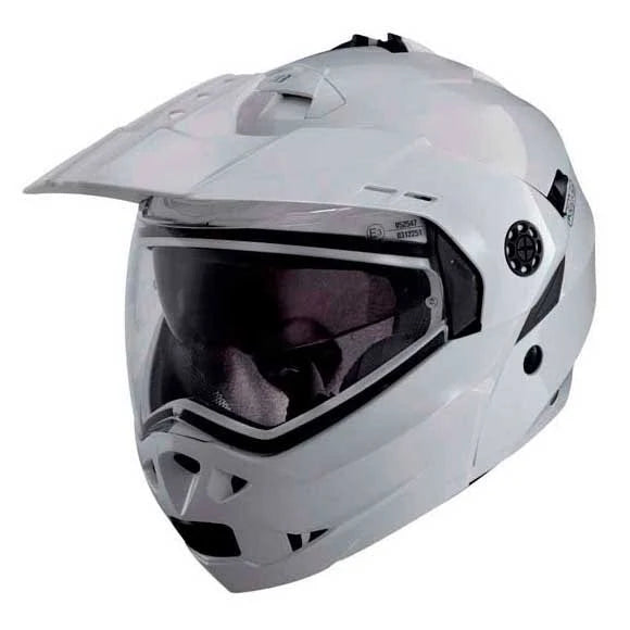 White Tourmax Motorcycle Helmet R354
