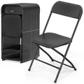 Black Plastic Folding Chair with Steel Frame X574941
