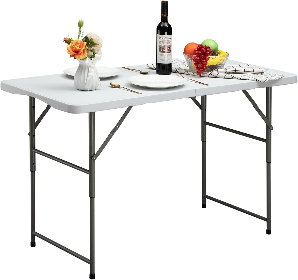 4ft Height Adjustable Plastic Picnic Table P21996