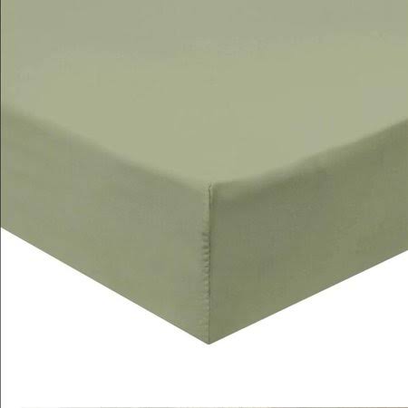 Sage 100% Cotton 600 Thread Count Fitted Sheet Q83872