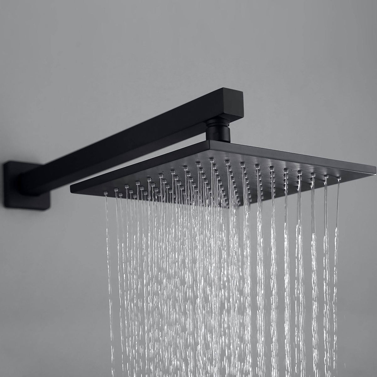 Black Shower System with Rough-In Valve K26988