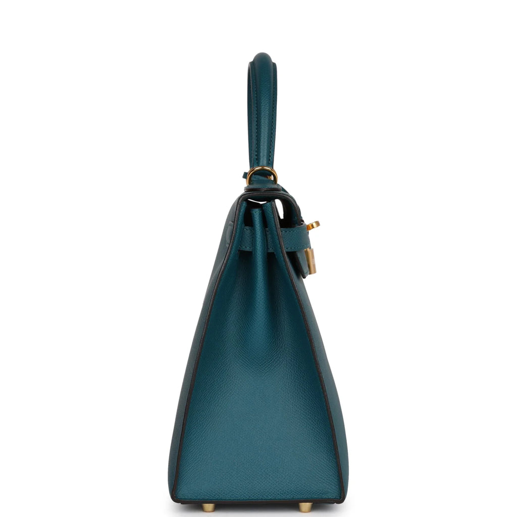 Vert Bosphore Epsom Leather Handbag Q162