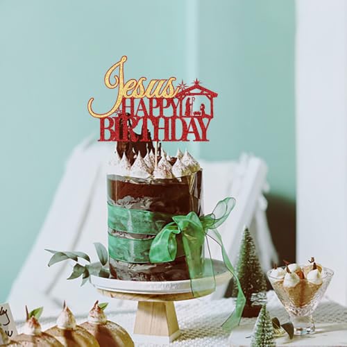 Christmas Cake Toppers 10Pcs Golden Acrylic M5746