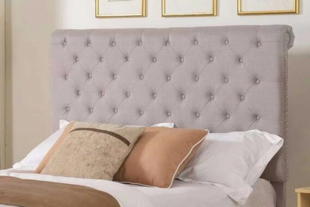 Full Size 48 inch Upholstered Platform Bed Frame Gray M7843