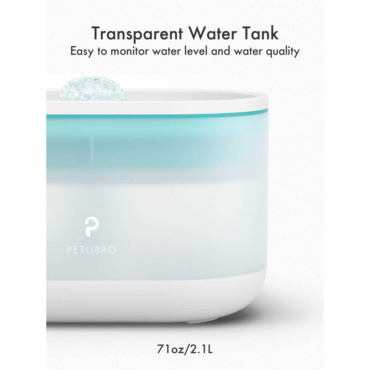 Cat Water Fountain 71oz 2.1L Ultra Quiet P576366