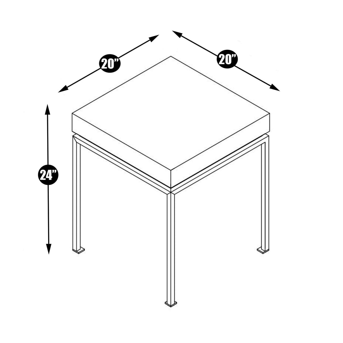 Black Cannes Side Table R2693