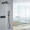Black Shower System with Rough-In Valve K26988