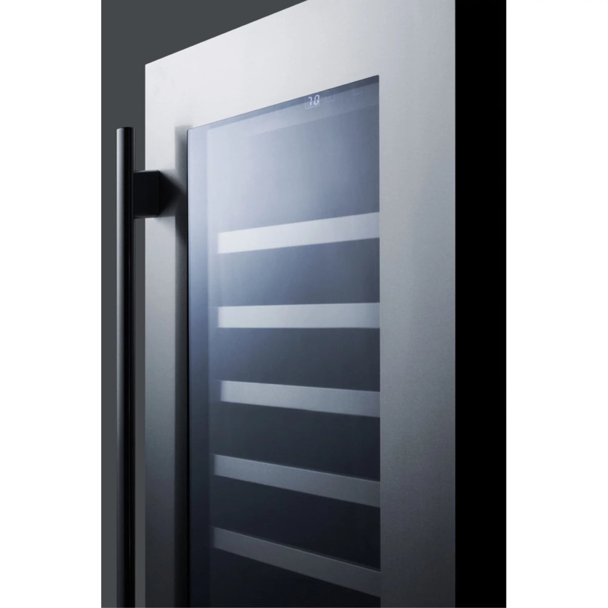 18 wide built-in wine cellar with stainless steel glass door K550810